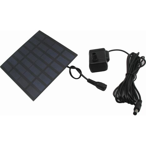 Pompe de fontaine solaire, PET panneau solaire alimenté, eau réservoir de poissons piscine maison jardin kit d'arrosage, pour bassin de fontaine (1/5)