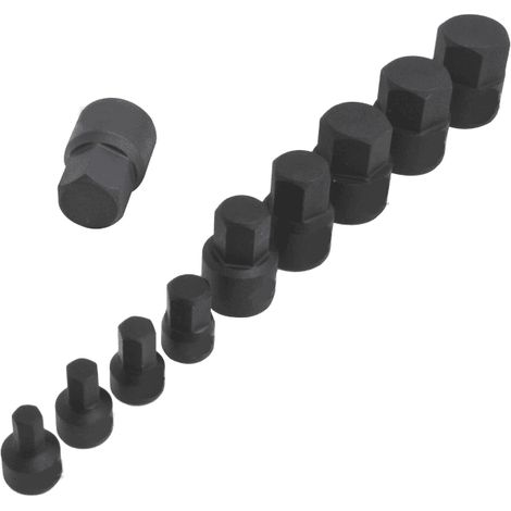 Bussole 9 pz impatto esagonali 1/4" 3/8" avvitatore bussola 6 19 mm 9HEXsa (1/2)