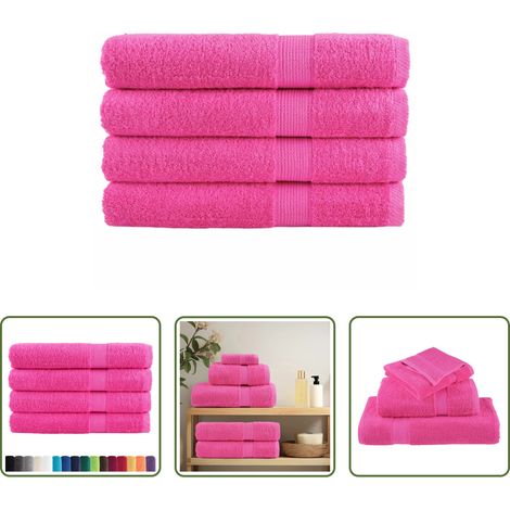 vidaXL Sauna - Premium-Saunatücher SOLUND 4 Stk. Rosa 80x200 cm 600 g/m² (1/5)