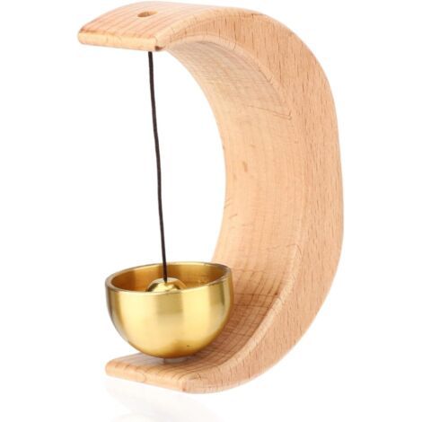 1 Cloche Magasin Magnétique Forme Lune Bois Cuivre Adhésif Double Face Maison Café (1/5)