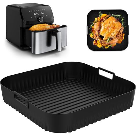 Zubehör für Moulinex Airfryer, Silikon-Airfryerform kompatibel mit Moulinex Easy Fry Mega 7,5L, antihaftbeschichtet und wiederverwendbar