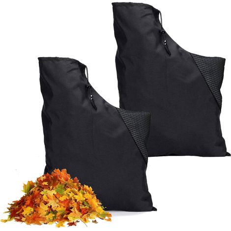 2 Pieces Breathable Bag for Vacuum Cleaner Blower with Mesh  Universal Leaf Blower, Large Capacity Adjustable Leaf Collection Bag, for Garden, Park, Spaces, Lawn (1/5)