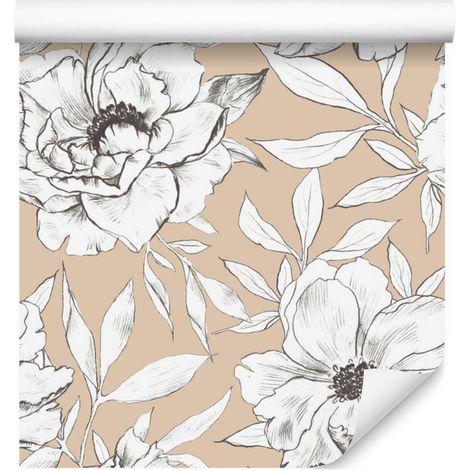Carta da parati con motivo floreale per soggiorno e camera da letto, 50x1000 cm (1/5)