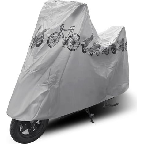 Housse de vélo en nylon imperméable anti-poussière, pluie, protection UV haute performance, Bâche Vélo, Housse de protection pour vélo de montagne (gris) (1/5)