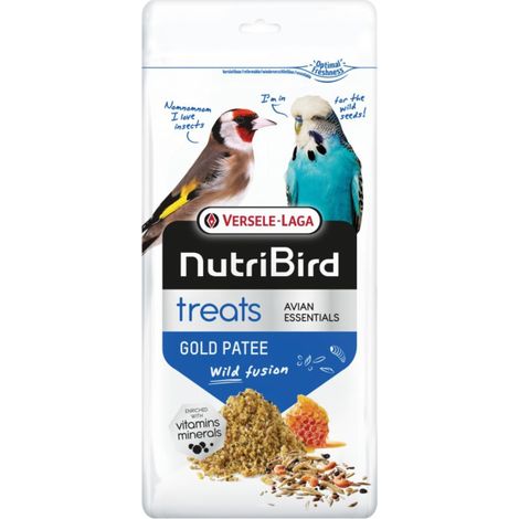 Versele Laga NutriBird Treats Gold Patee Wild Fusion 250 g: premio rico en proteínas para pájaros (1/2)