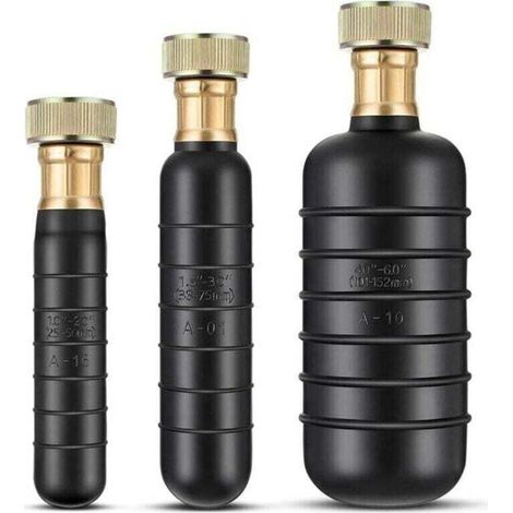 Kit de Vessie Drainage, 3 Vessies Nettoyage Drain S'Adaptent à 1 6 Tuyaux Débouche les Blocages Tenaces dans le Principal et Égouts (1/4)