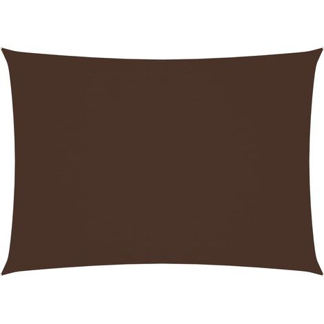 Voile de parasol Tissu Oxford rectangulaire 2x3 m Marron (1/5)