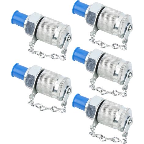 Lot de 5 adaptateurs de test hydraulique, raccords de test de filetage, connecteurs de mesure de pression PT/PPTM10 x 1,25 (1/5)