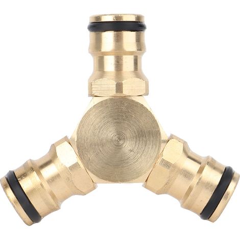 Connecteur de tuyau en t à connexion rapide en laiton, adaptateur de tuyau d'eau pour la maison et le jardin. (1/5)