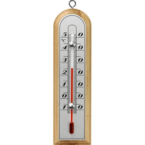 Hängendes Raumthermometer aus Holz (1/2)
