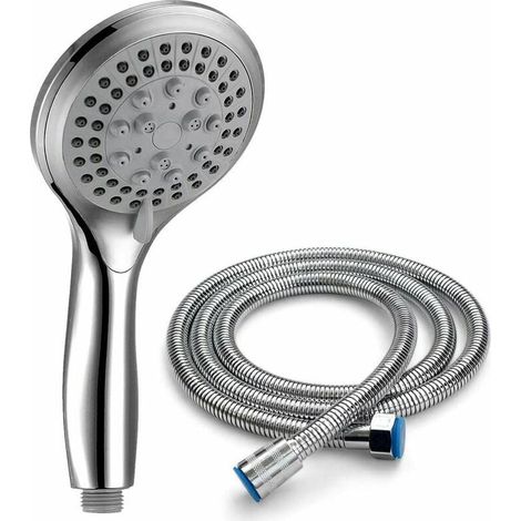 Pommeau de douche avec flexible de 1,5 m, 5 modes universels, et douchette flexible douchette haute pression, douchette chromée salle de bain (1/5)