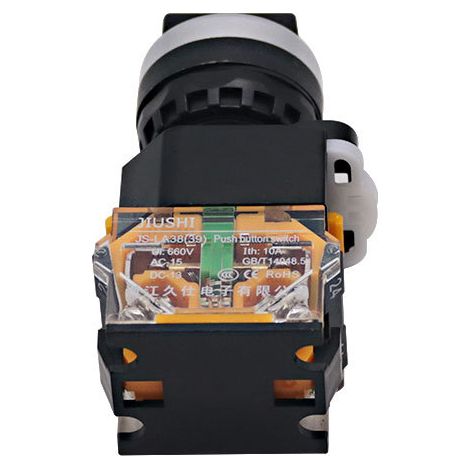 Copper-plated silver-dot three-position rotary switch LA38-20X/3 with handle and lockable control button switch 22MM (1/3)