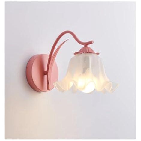 Lampe murale LED en forme de fleur pour la protection des yeux - Verte, 12W, réglable en continu, lumière tricolore, télécommande gratuite. (1/5)