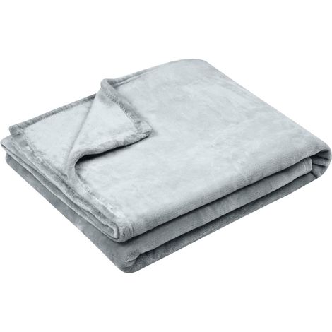 Plaid polaire doudou gris perle 130 × 160 cm (1/3)