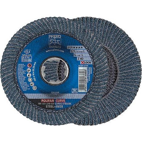 Disque à Lamelles X-lock Curve Meulage Acier/inox, Profil Courbe, Fixation X-lock - Pferd (1/5)