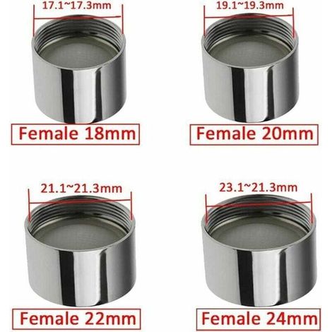 Aérateur de robinet de rechange femelle pour robinet d'évier de cuisine ou de salle de bain (NPT femelle 20 mm) (1/3)