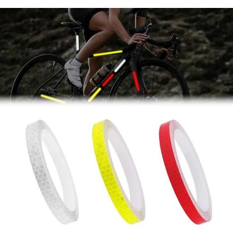 Bande Réfléchissante Autocollante - 3PCS - Rouge/Argenté-Blanc/Vert Fluorescent - 8m (1/4)