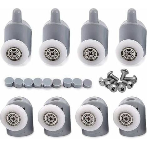 8 Pcs 23mm Dusche Tür Roller Räder Räder Schiebe Badezimmer Tür Rollen