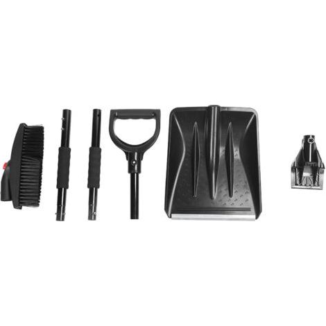 Ensemble pelle à neige 3 en 1, pelle à neige pliable et portable avec grattoir à glace et brosse pour jardin, camping et voiture (noir) (1/5)