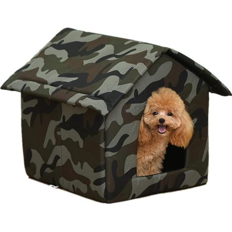 Niche pour Chat en Plein Air, Abri Isolé et Imperméable, Résistant à l'Hiver et aux Intempéries, pour Chats et Petits Animaux de Compagnie (1/5)