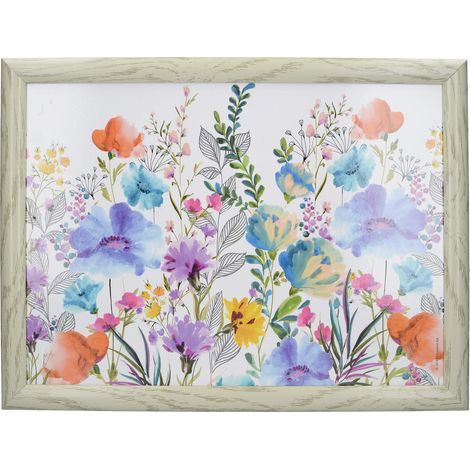 Creative Tops - Vassoio imbottito con cuscino e motivo floreale, 44 x 34 cm, multicolore (1/5)