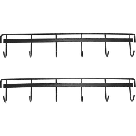 Wandmontierter Utensilienhalter mit Haken, selbstklebendes Wandregal für Küchen- und Schlafzimmerutensilien (1/5)