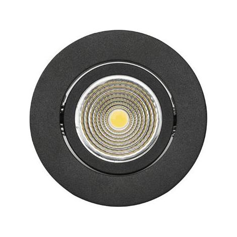 LAMPAGGIO DI RACCOLTA LED Saliceto Alu Schwarz 4000K H: 4,2 cm Ø8,8 cm Dimmabile (1/3)