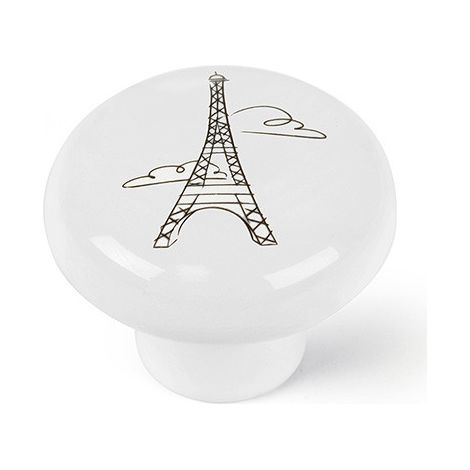 Blister con 4 pomos redondos para mueble fabricado en porcelana acabado ilustrado mod.e816 ø40mm rei (1/5)