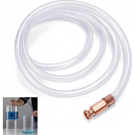 Tuyau de Siphon, 1.8m Manuel Tuyau de Pompage, 18mm Pompe à Siphon Manuelle épais Pompe à Siphonner Essence, PVC Pompe Siphon de Transfert, Pour Transfert de Gaz, Essence, Carburant, Eau (1/5)