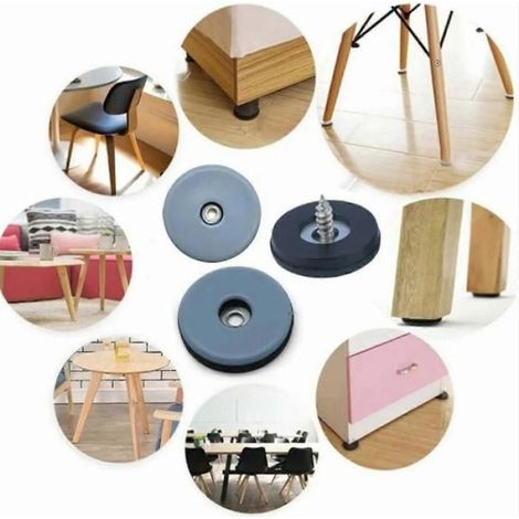 Round Teflon Furniture Glides,with Screws 20 Pieces Teflon Furniture Glides Nail Chair Teflon Glide,22MM (1/5)