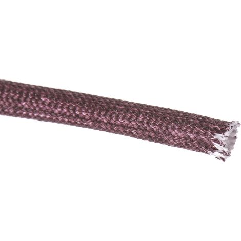 Gaine Tressée 4mm RS PRO, Marron en Fibre de verre acrylique, 5m ( Prix pour Paquet de 3 ) (1/2)
