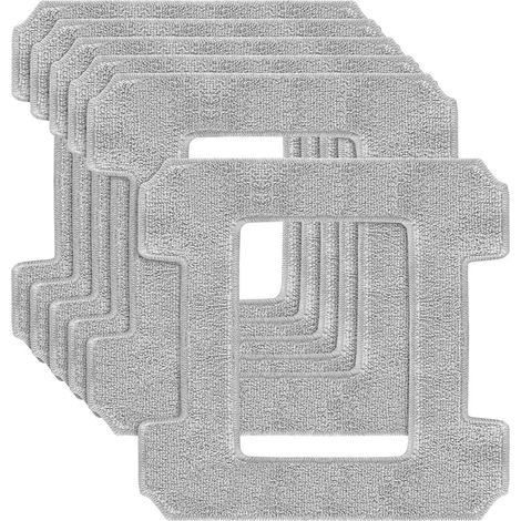 Lingettes de nettoyage pour robots lave-vitres Ecovacs Winbot W1 / W1 Pro / W2 / W2 Omni - 6 lingettes en microfibre réutilisables pour robots lave-vitres (1/4)