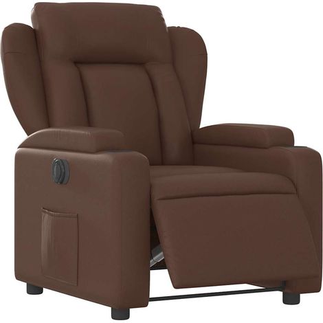 Fauteuil inclinable électrique Marron Similicuir vidaXL (1/5)