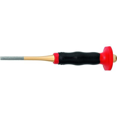 Bouton cylindrique octogonal 150 x 10 x 5 mm avec poignée de protection, idéal pour faciliter les travaux de perçage et de fixation.