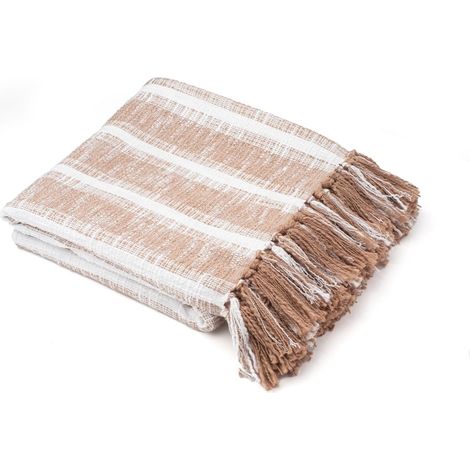 Couverture en coton bio 180 × 130 cm - Douce en fibres naturelles - Respirante et légère - Idéale pour le canapé, le lit et le salon - Facile d'entretien et polyvalente (1/5)