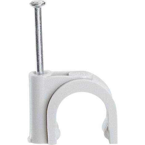 100 attaches Fixfor grises RAL7035 pour câble rond diamètre 6mm (031525)