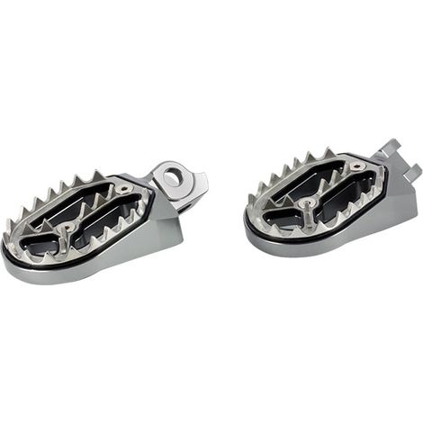 Repose-pieds Alu CNC Couleur Titane - SUZUKI