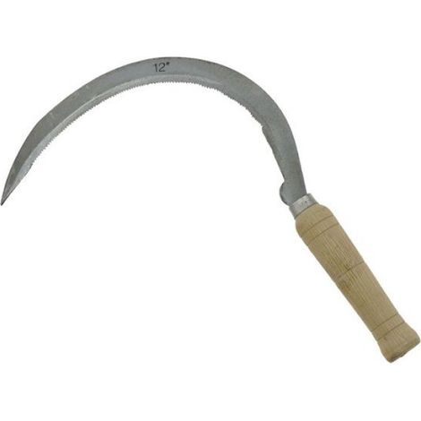 Faucille Dentelée - Lame Métallique 30 Cm - Pour Jardin Et Champs - 1 Pièce