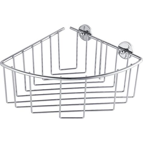 tesa Eck-Duschablage Baath Plus zum Kleben dreieckig 1 Ablage verchromt 21 cm Duschablage (1/2)