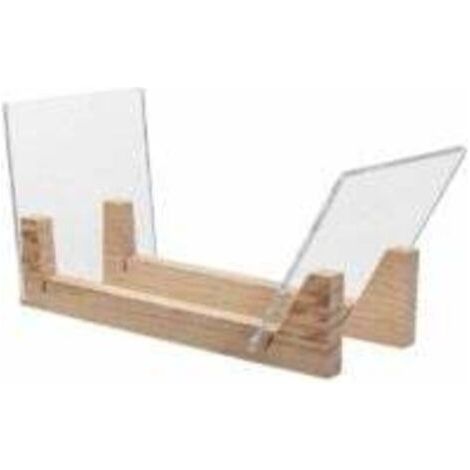 Support de rangement pour disques en vinyle – Empile jusqu'à 50 albums, disques vinyles de 7 ou 12 pouces – Organiseur en bois massif avec extrémités en acrylique transparent – Affichez les singles da (1/4)