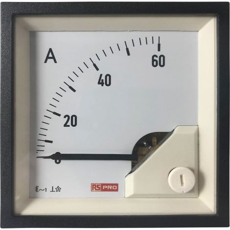 Ampèremètre analogique de panneau V c.a. RS PRO, Echelle 3 (Input)A, 72mm x 72mm ( Prix pour 1 ) (1/3)