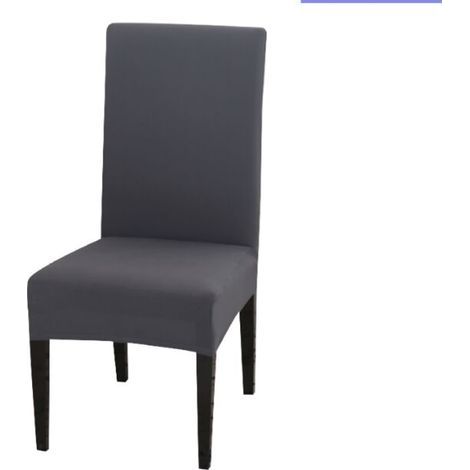 (Dark Grey) 2 Pack Stretch Chair Covers, Universal Dining Room Chair Covers, Removable and Washable Chair Slipcovers, Suitable for Wedding, Restaurant, Home Hotel Decoration
