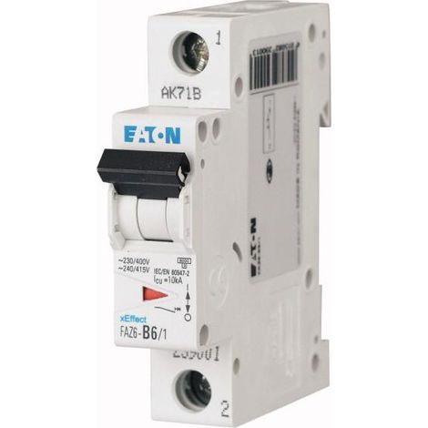 Disjoncteur FAZ 1P 40A 10kA (IEC/EN 60947 2) cbe D 000168067 EATON FAZ6 D40/1