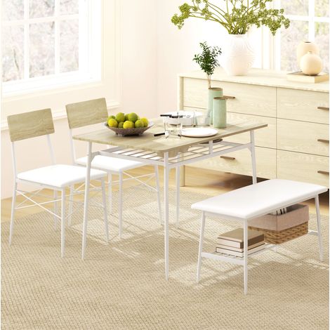 MEUBLIV Conjunto de mesa de comedor 110x70 cm roble – almacenamiento, 4 plazas (1/5)