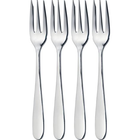 Kitchen Craft MasterClass Set di 4 Forchette da Dolce in Acciaio Inossidabile, 15 cm - Argento (1/2)