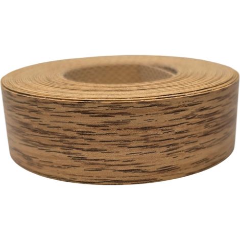 1x Bande de Chant Thermocollant 21mm x 5m Epaisseur 0,50mm Mélaminé Facile à Appliquer Bricolage Étagère Meuble Panneau Bois Durable, Chêne Slavonia (1/3)