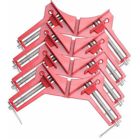 Lot de 4 pinces d'angle pour le travail du bois, angle droit de 90 degrés, étau réglable en bois, pince à onglet pour cadre photo, meuble d'aquarium,