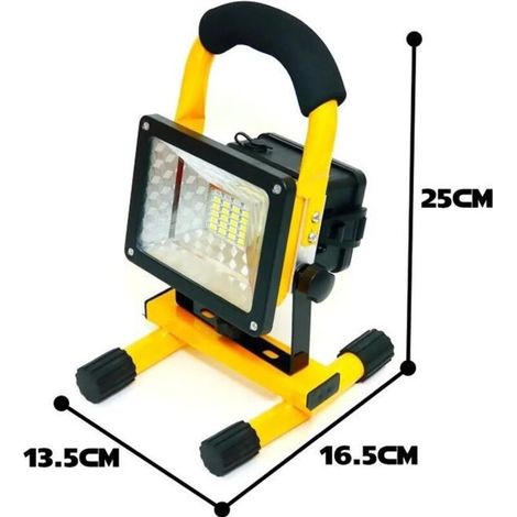 Proyector LED portátil, recargable de 30 W, 3 modos de iluminación, ligero y multifuncional, para actividades al aire libre y en interiores. (1/4)