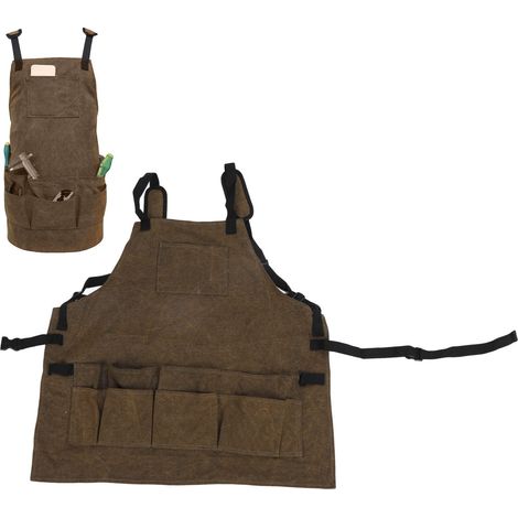 Tablier de jardinage, tablier pour outils et quincaillerie, tablier de jardin multifonction à poches, tablier de réparation d'électricien