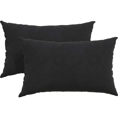 Maison Exclusive - Coussins de canapé 2 pcs Noir 50 x 30 cm